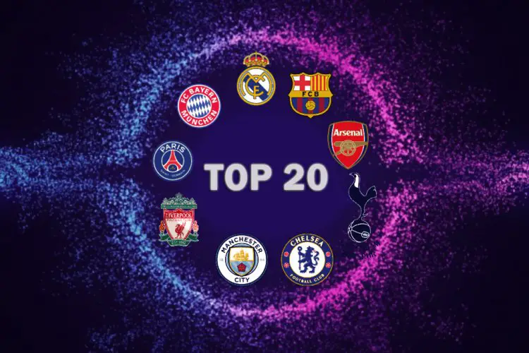 Top 20 Most Valuable Clubs